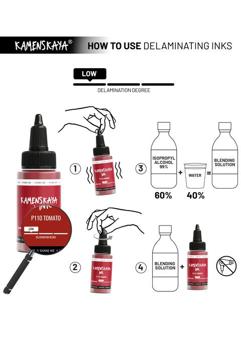 Inchiostro ad alcool KAMENSKAYA DELAMINATING 30ml | diverse tonalità