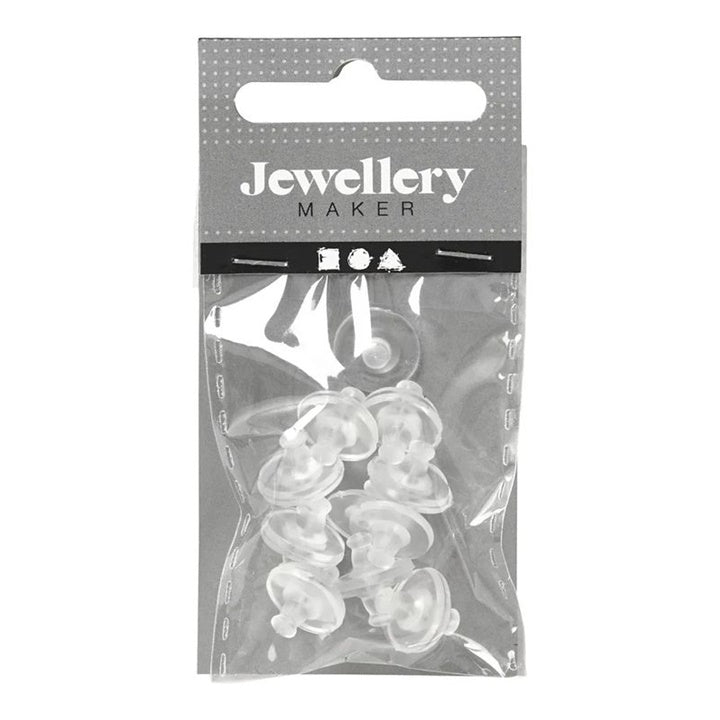 Inserti in gomma per orecchini da 10 mm - 10 paia