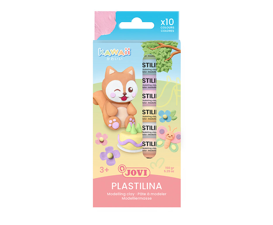 Plastilina naturale Jovi Kawaii 10 x 15 g