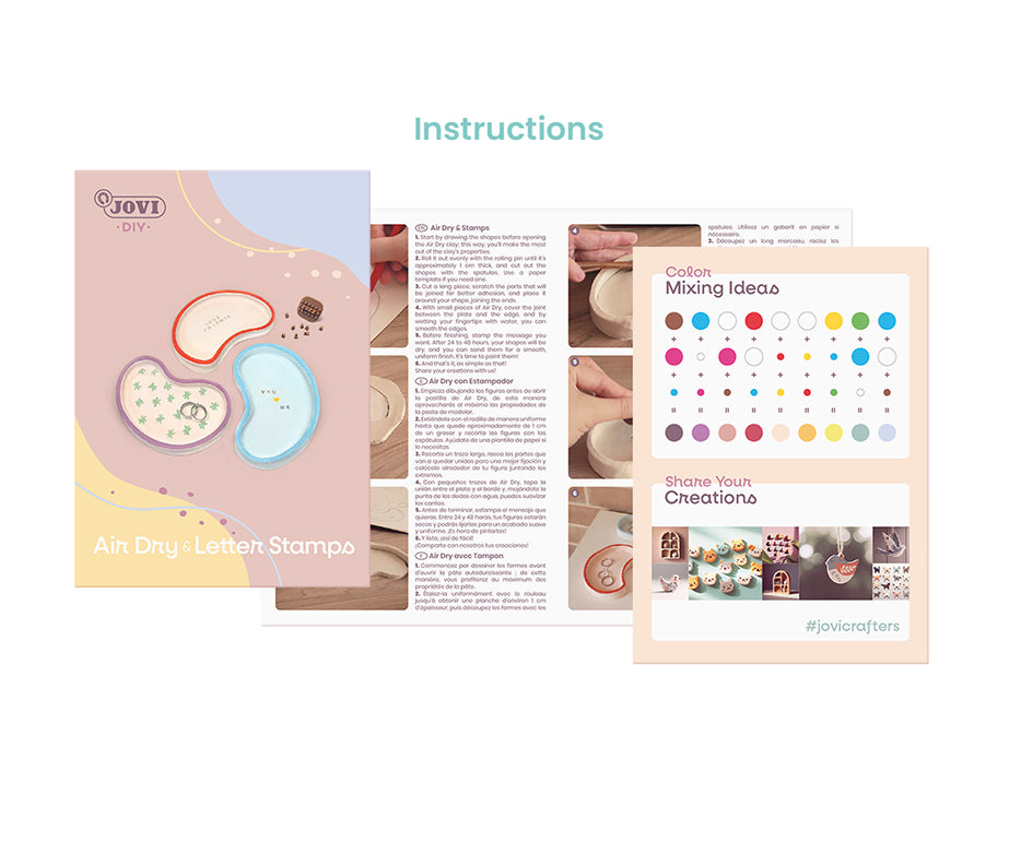 Set creativo di modellazione JOVI Kraft – timbri a forma di foglia
