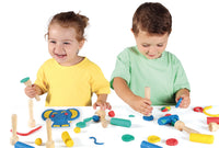 JOVI My First morbida plastilina naturale 20 x 38 g, 4 colori e 9 timbri