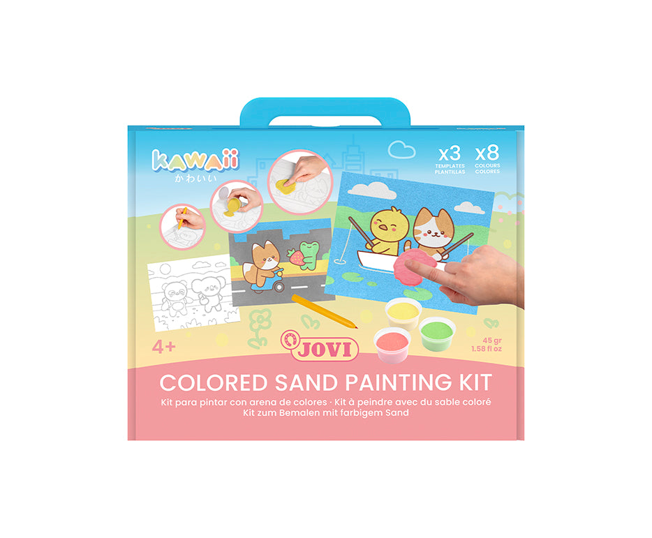 JOVI Play&Fun Kawaii kit per pittura con la sabbia – 12 pz