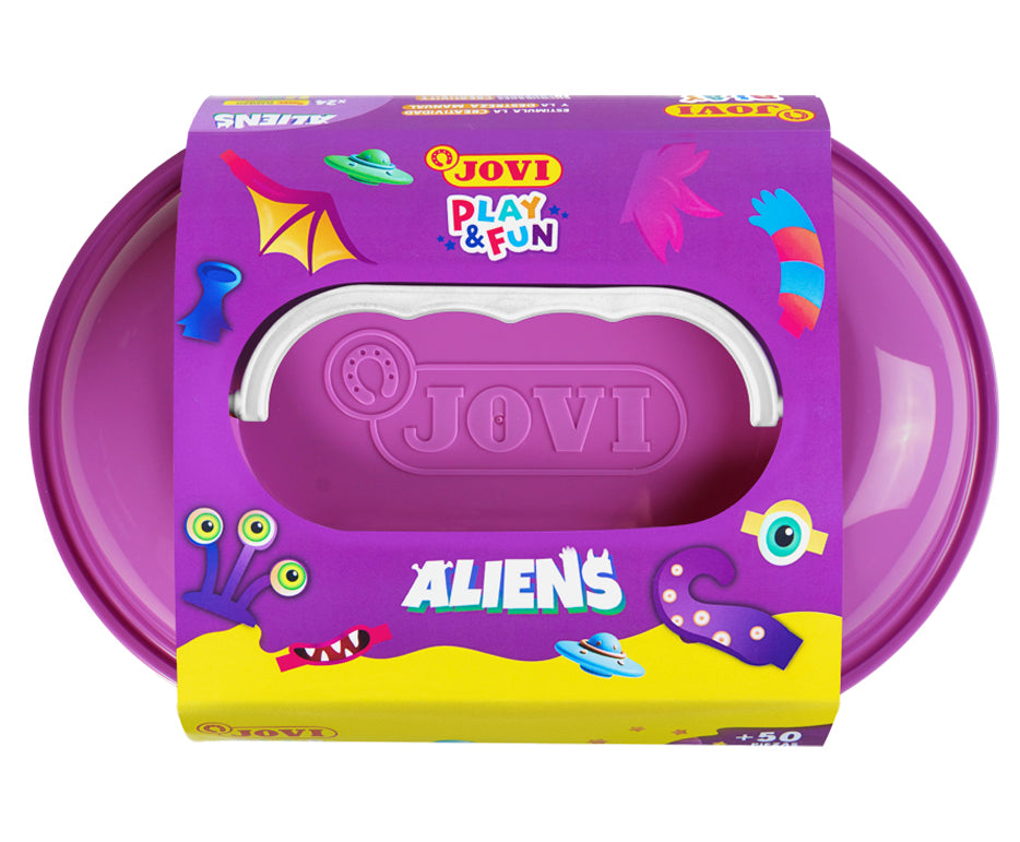 JOVI Play&Fun plastilina naturale in valigetta Aliens - 50 pz