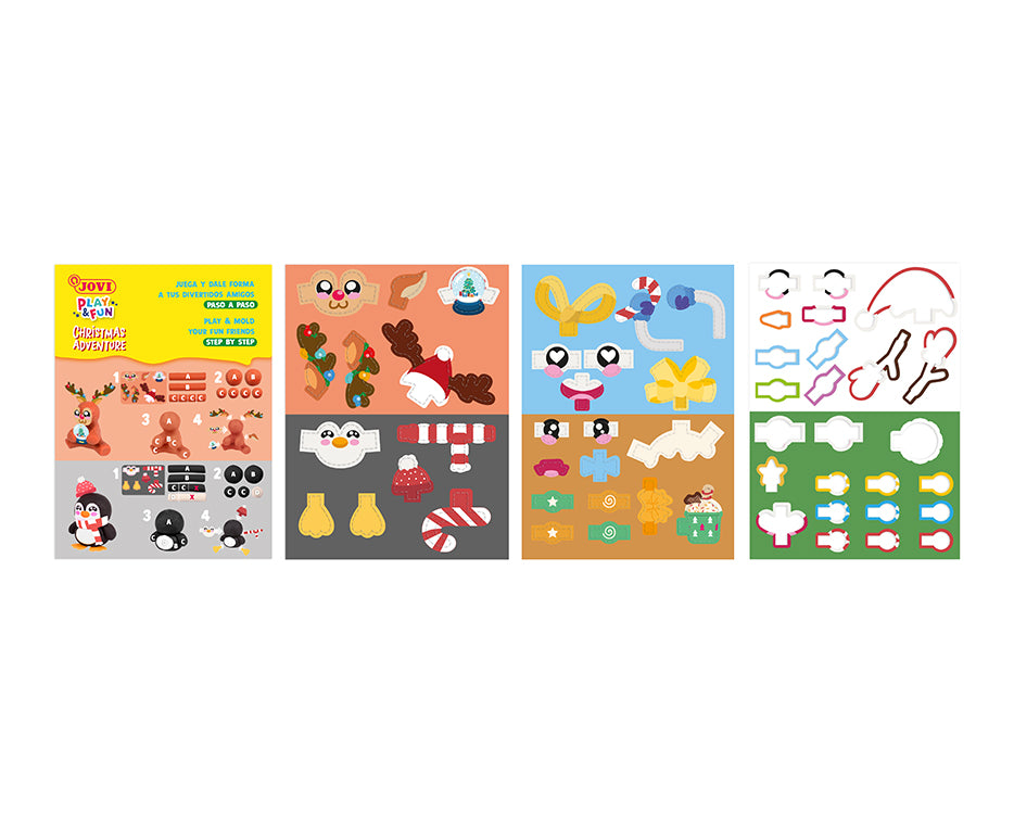 JOVI Play&Fun plastilina naturale in valigetta Christmas Adventure