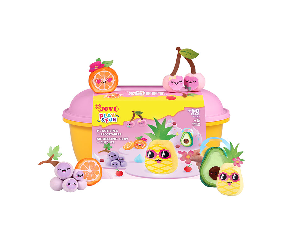 JOVI Play&Fun plastilina naturale in valigetta Sweet – 50 pz