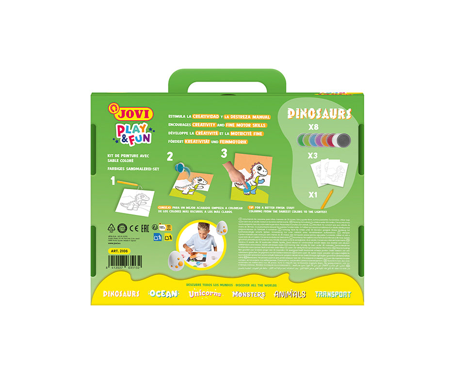 JOVI Play&Fun kit sabbiarelli 12 pz Dinosaurs