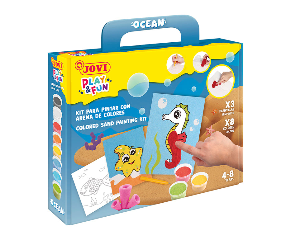 JOVI Play&Fun set per pittura con sabbia Ocean 12 pz