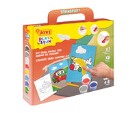 JOVI Play&Fun kit per pittura con la sabbia Transport 12 pz