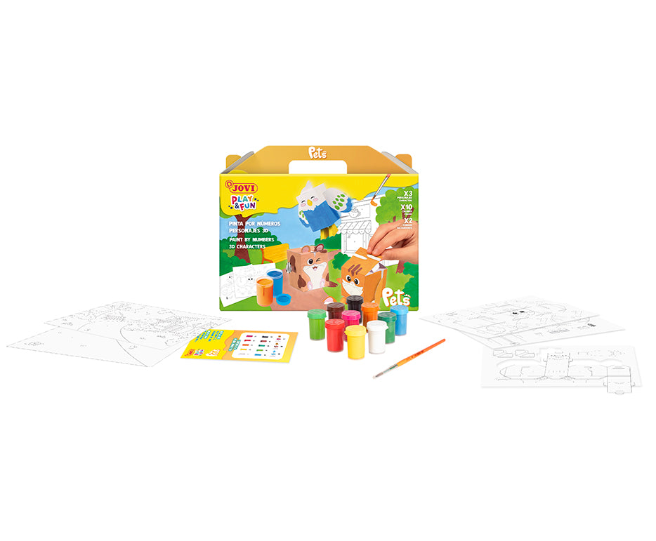 JOVI Play & Fun set per pittura a tempera a guazzo 17 pz