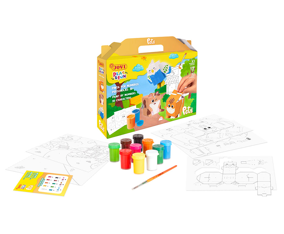 JOVI Play & Fun set per pittura a tempera a guazzo 17 pz