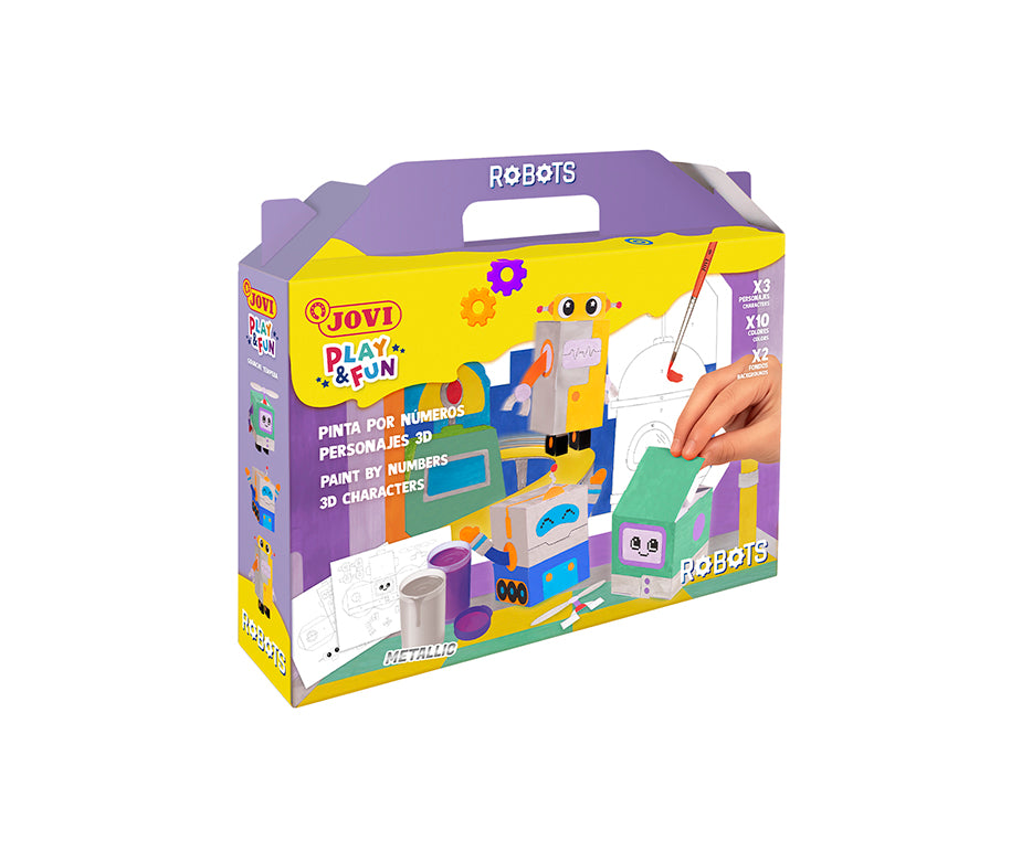 JOVI Play & Fun set per pittura a tempera a guazzo 17 pz – Robot
