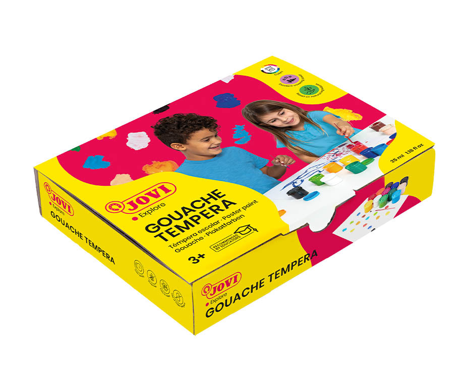 Jovi Premium colori a tempera 12 x 35 ml con pennello