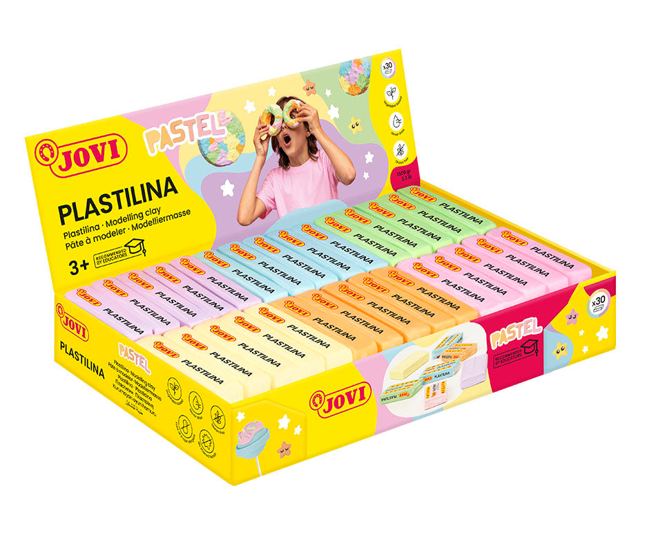 JOVI plastilina naturale colori pastello 30 x 50 g