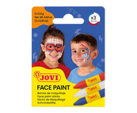 JOVI set di colori per il viso in stick 3 x 5,6 g - bianco, rosso e blu