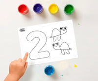 Jovi set di colori a dita My First i primi numeri – 11 pz
