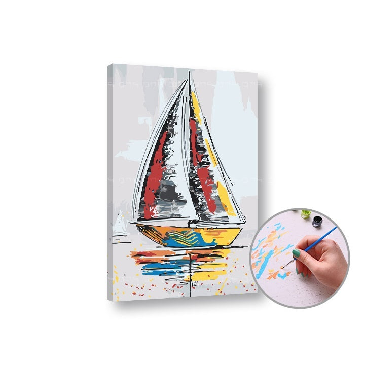 Kit di pittura per numeri - Tema nave