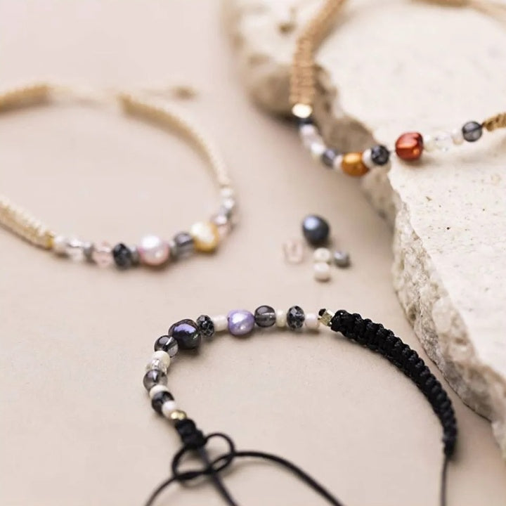 Kit per la creazione di mini bracciali con perline e fermagli