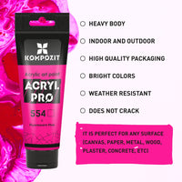 Colore acrilico fluorescente Kompozit ACRYL PRO ART 75 ml – immagine 5
