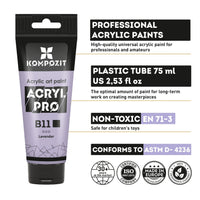 Colore acrilico pastello Kompozit ACRYL PRO ART 75 ml – immagine 4