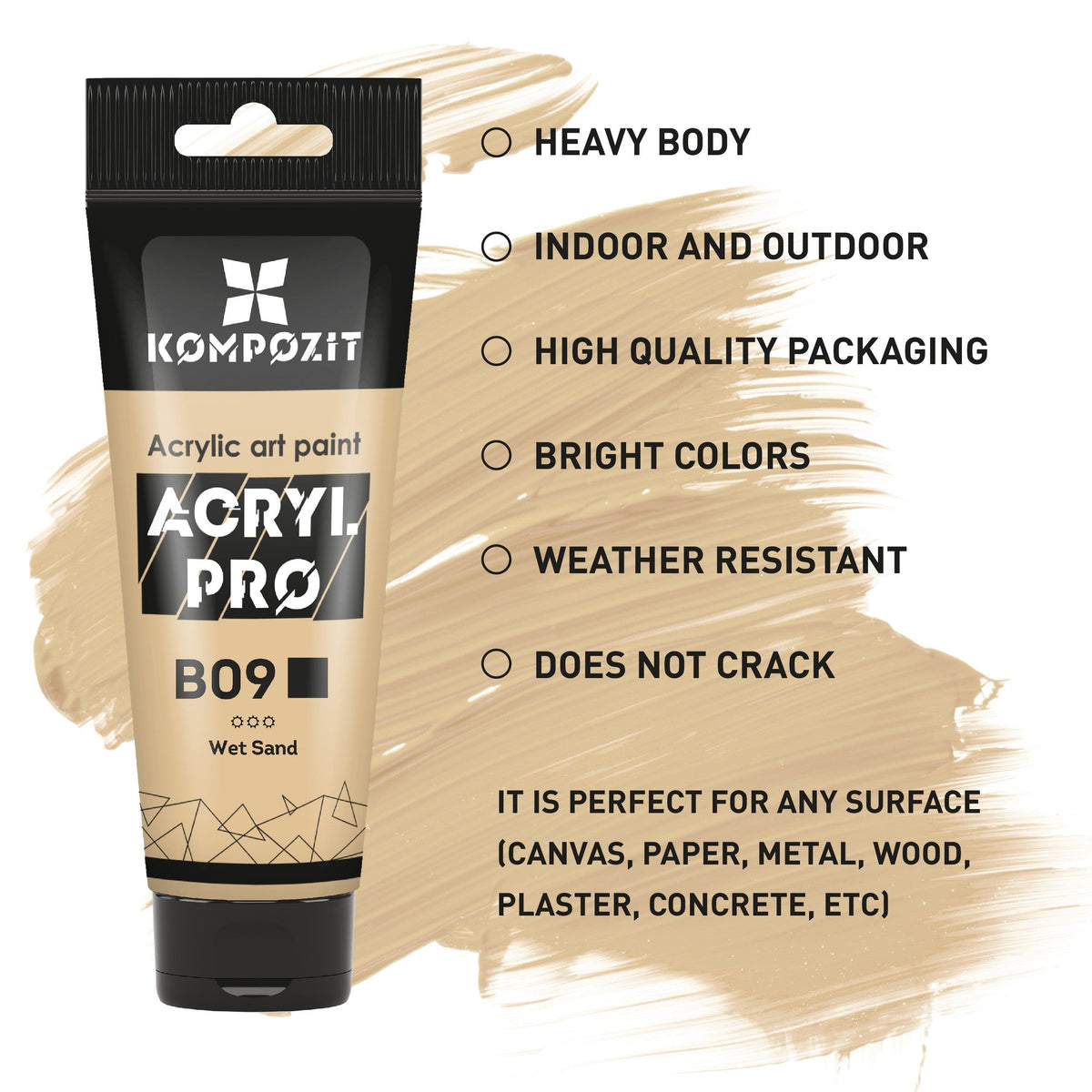 Colore acrilico pastello Kompozit ACRYL PRO ART 75 ml – immagine 5