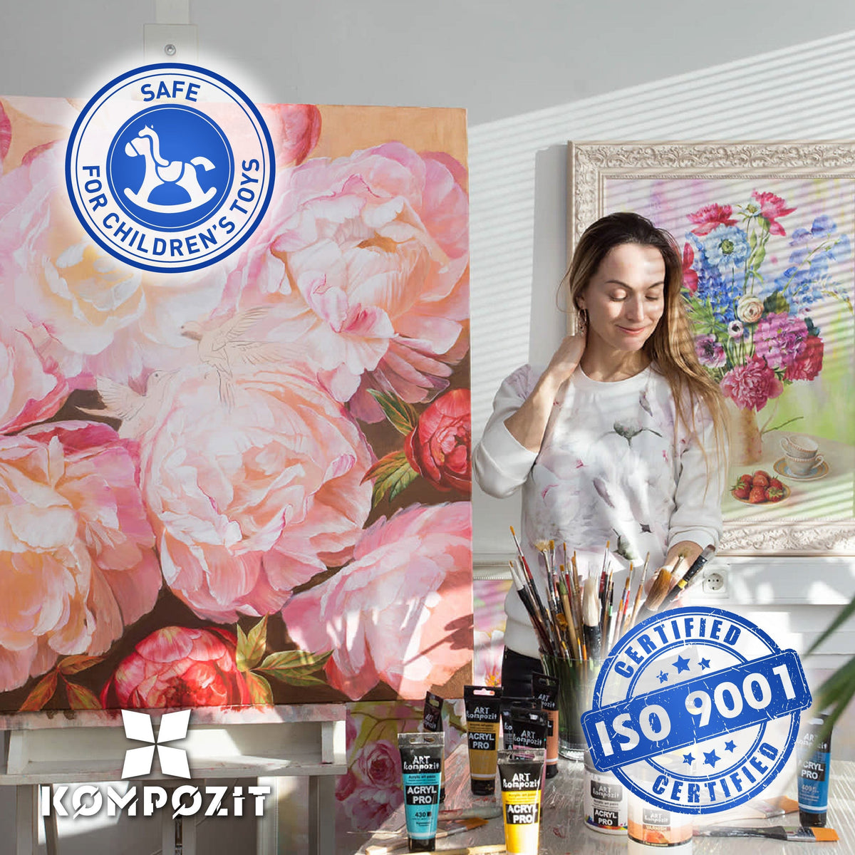 Colore acrilico pastello Kompozit ACRYL PRO ART 75 ml – immagine 8