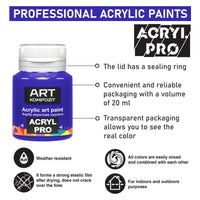Set colori acrilici Kompozit ACRYL PRO 12 × 20 ml – immagine 3