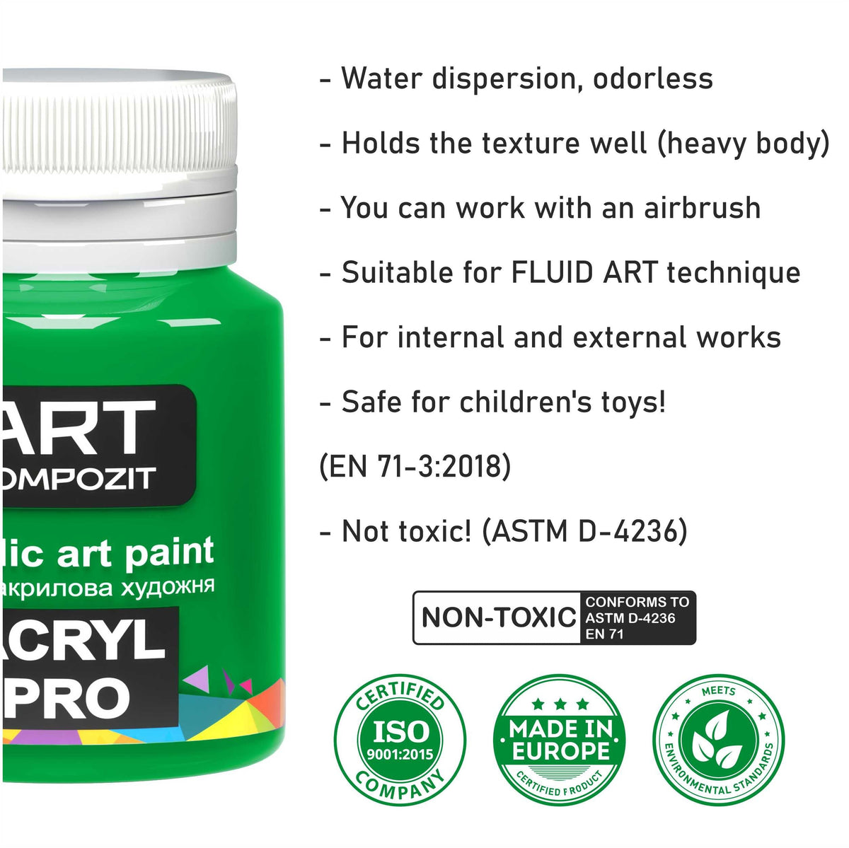 Set colori acrilici Kompozit ACRYL PRO 12 × 20 ml – immagine 4