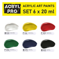 Set colori acrilici Kompozit ACRYL PRO 6 × 20 ml – immagine 2