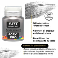 Set di colori acrilici metallizzati ACRYL PRO