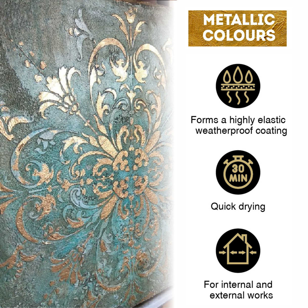 Set di colori acrilici metallizzati ACRYL PRO