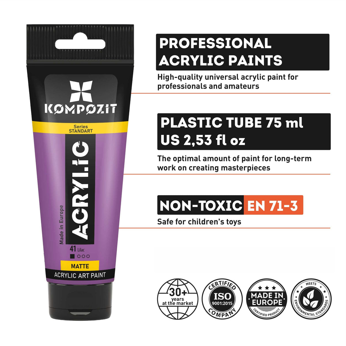 Colore acrilico STANDART Kompozit Metallic 75 ml