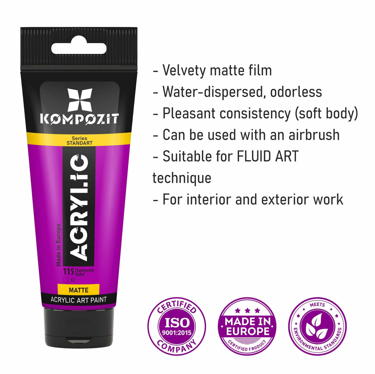 Colore acrilico STANDART Kompozit Metallic 75 ml
