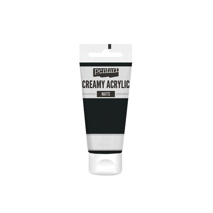 Colore acrilico cremoso opaco Pentart 60 ml – Black