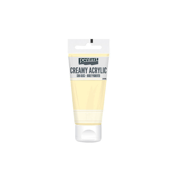Colore acrilico crema semilucida Pentart 200 ml | scegli una tonalità - Ivory
