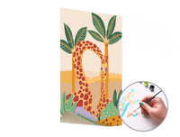 La pittura dei numeri di Jiraffe e della Gioventù – sul telaio