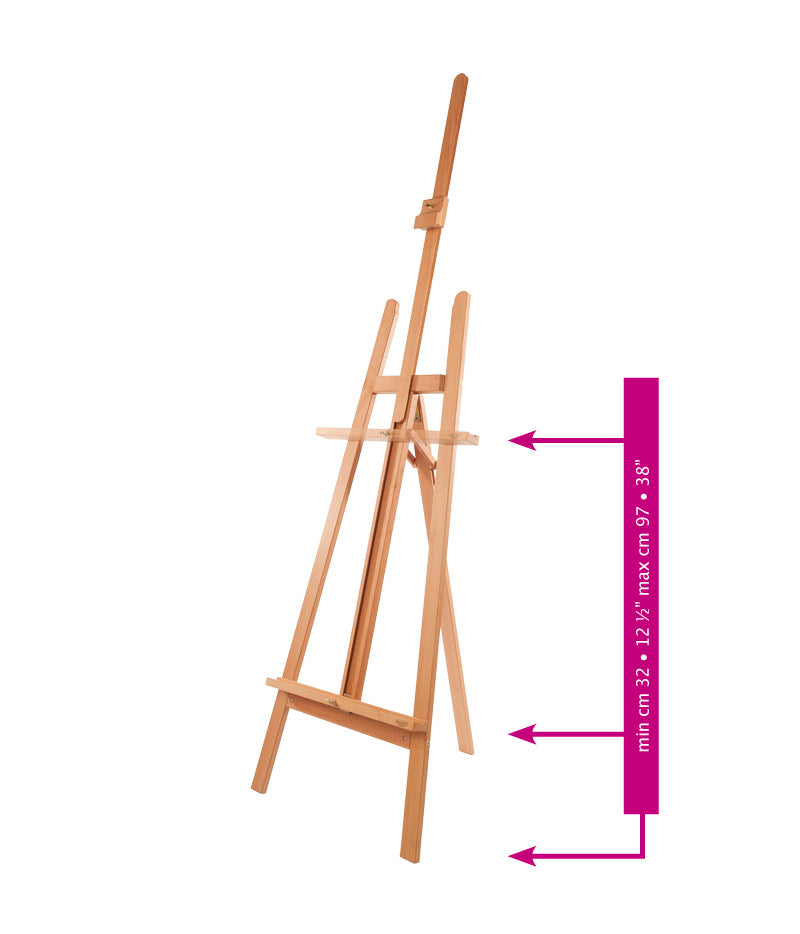 Cavalletto da pittura MABEF Basic tipo A in faggio versione economica