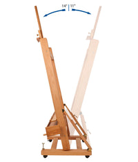 MABEF grande cavalletto da studio per pittura con manovella