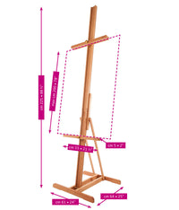 MABEF Universal cavalletto da pittura trasformabile in legno di faggio