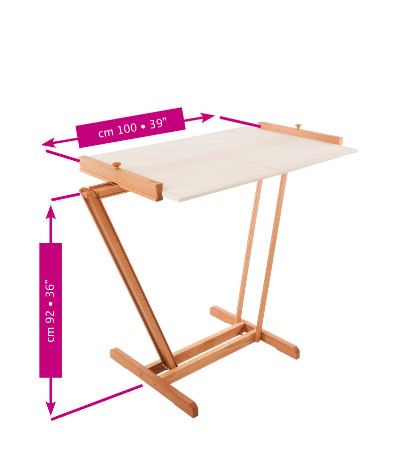 MABEF Universal cavalletto da pittura trasformabile in legno di faggio