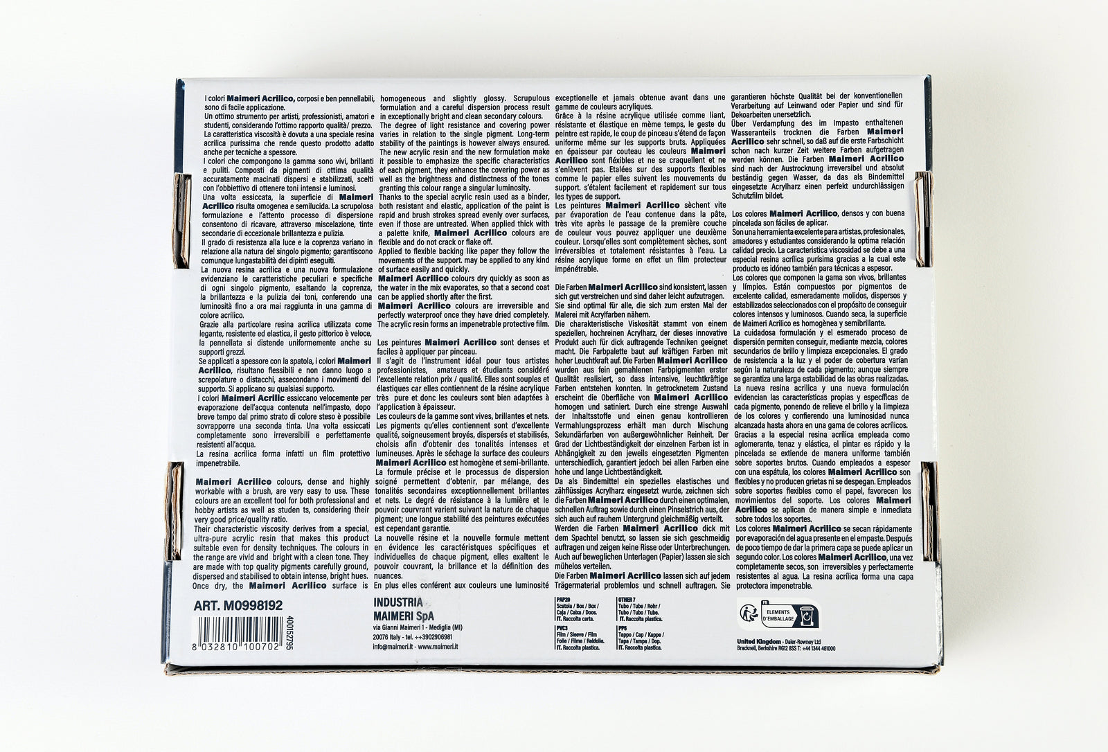 Maimeri Acrilico set di colori acrilici Primary 200 ml