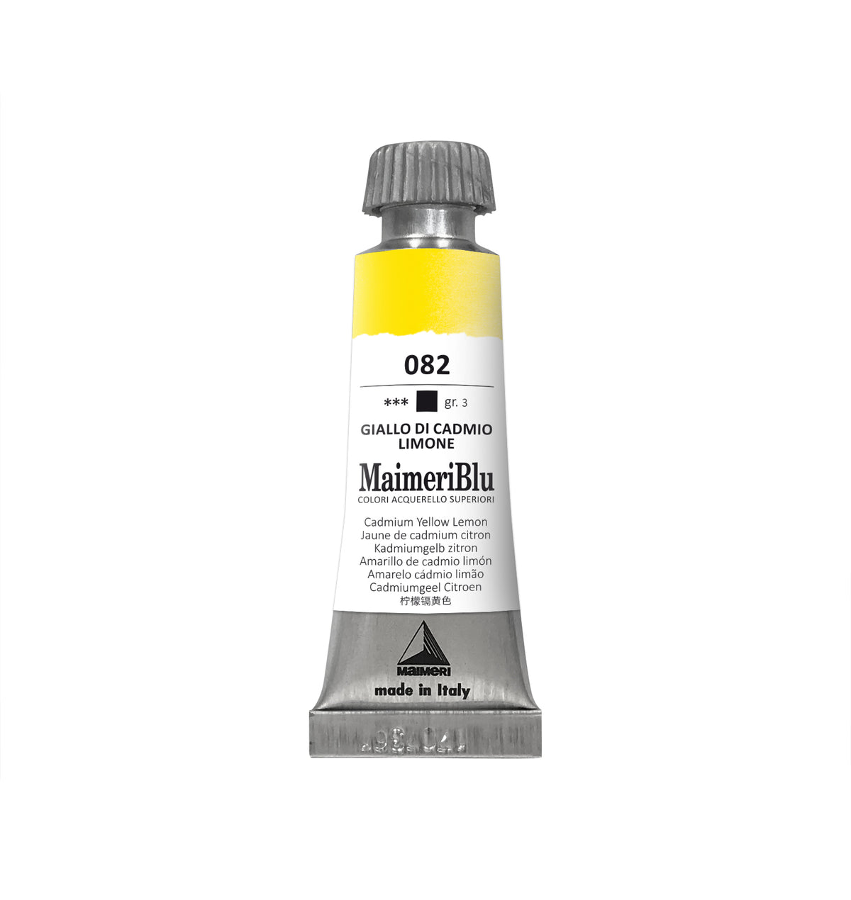 Colore ad acquerello professionale MAIMERI Maimeri Blu 12 ml – Giallo di Cadmio Limone