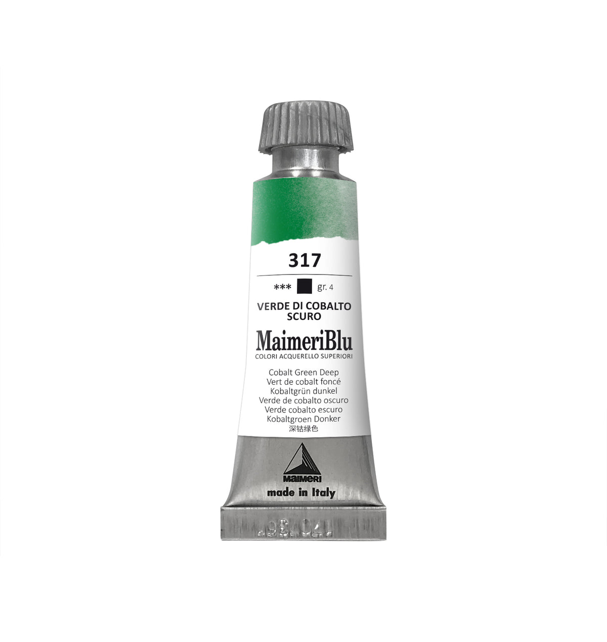 Colore ad acquerello professionale MAIMERI Maimeri Blu 12 ml – Verde cobalto scuro