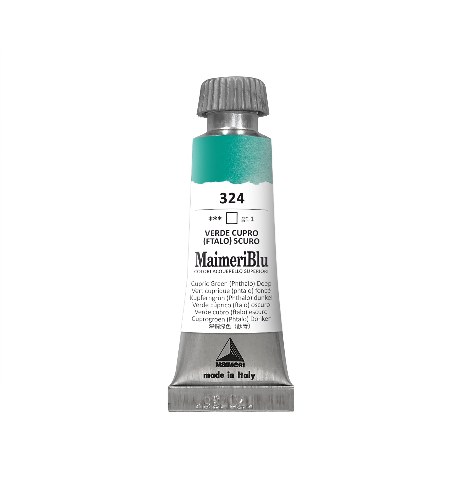 Colore ad acquerello professionale MAIMERI Maimeri Blu 12 ml – Verde rame scuro