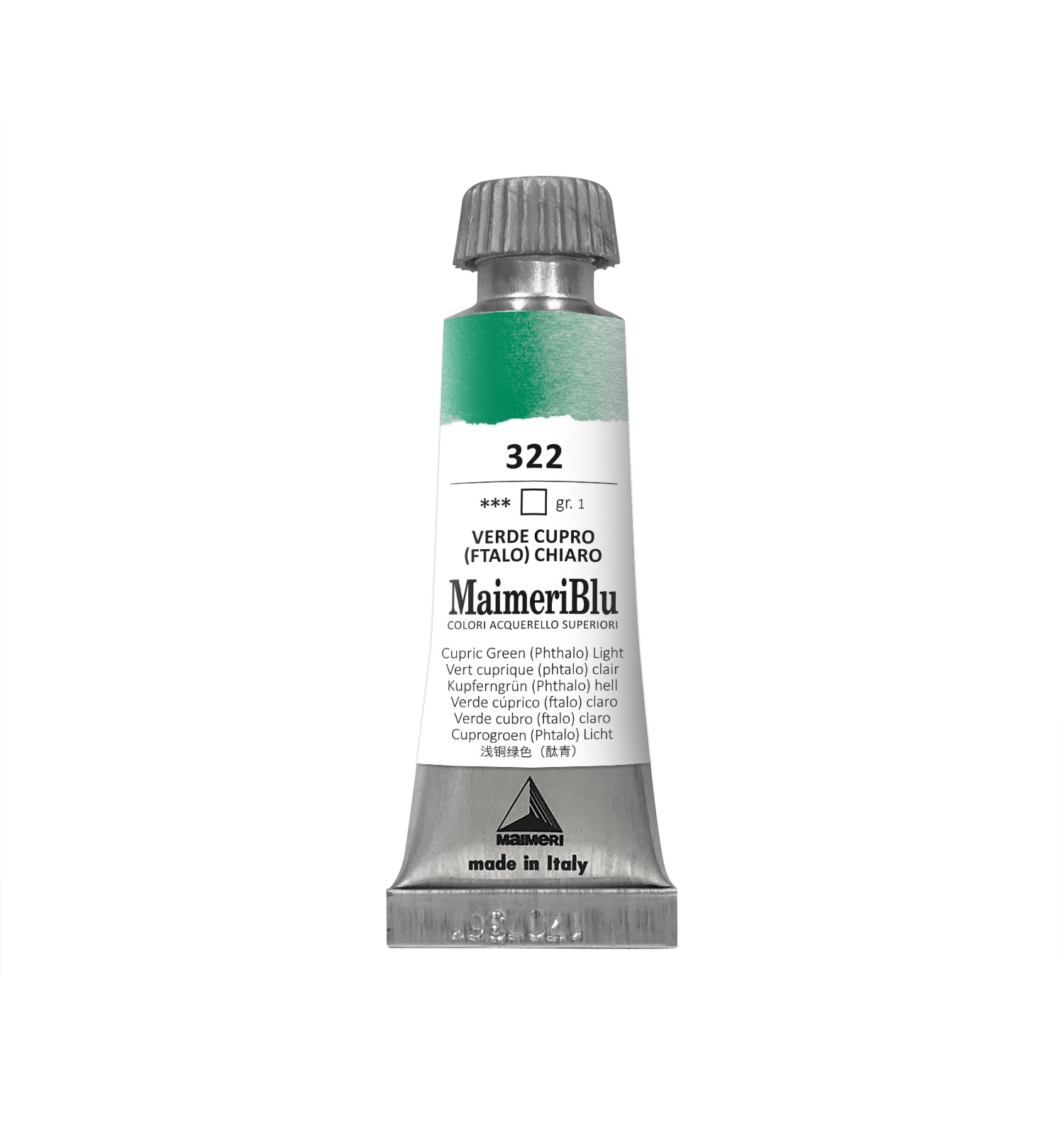Colore ad acquerello professionale MAIMERI Maimeri Blu 12 ml – Verde Rame Chiaro