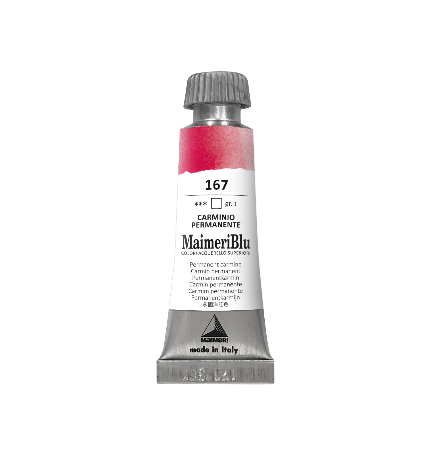 Colore ad acquerello professionale MAIMERI Maimeri Blu 12 ml – Carminio permanente