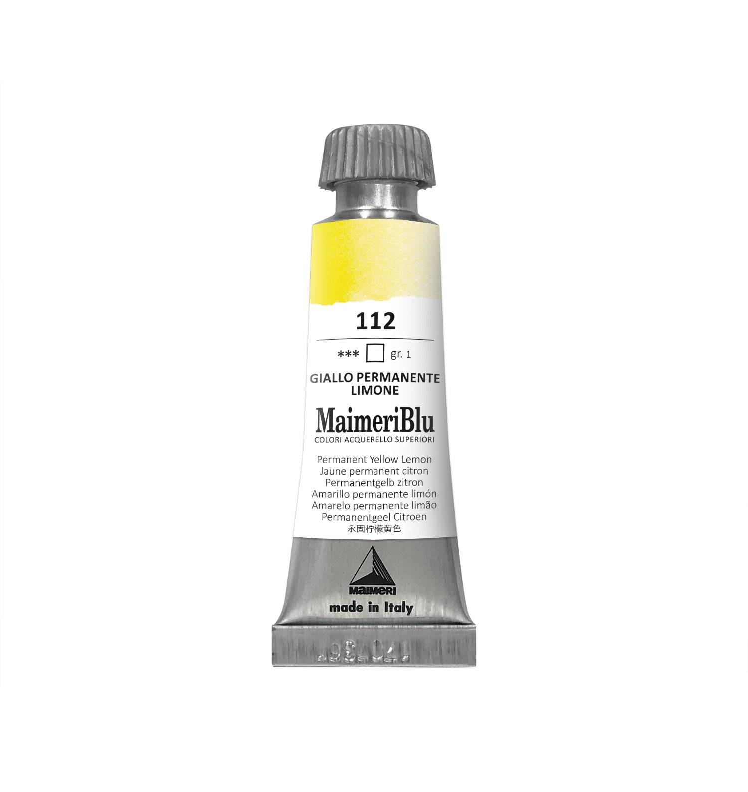 Colore ad acquerello professionale MAIMERI Maimeri Blu 12 ml – Giallo Permanente Limone