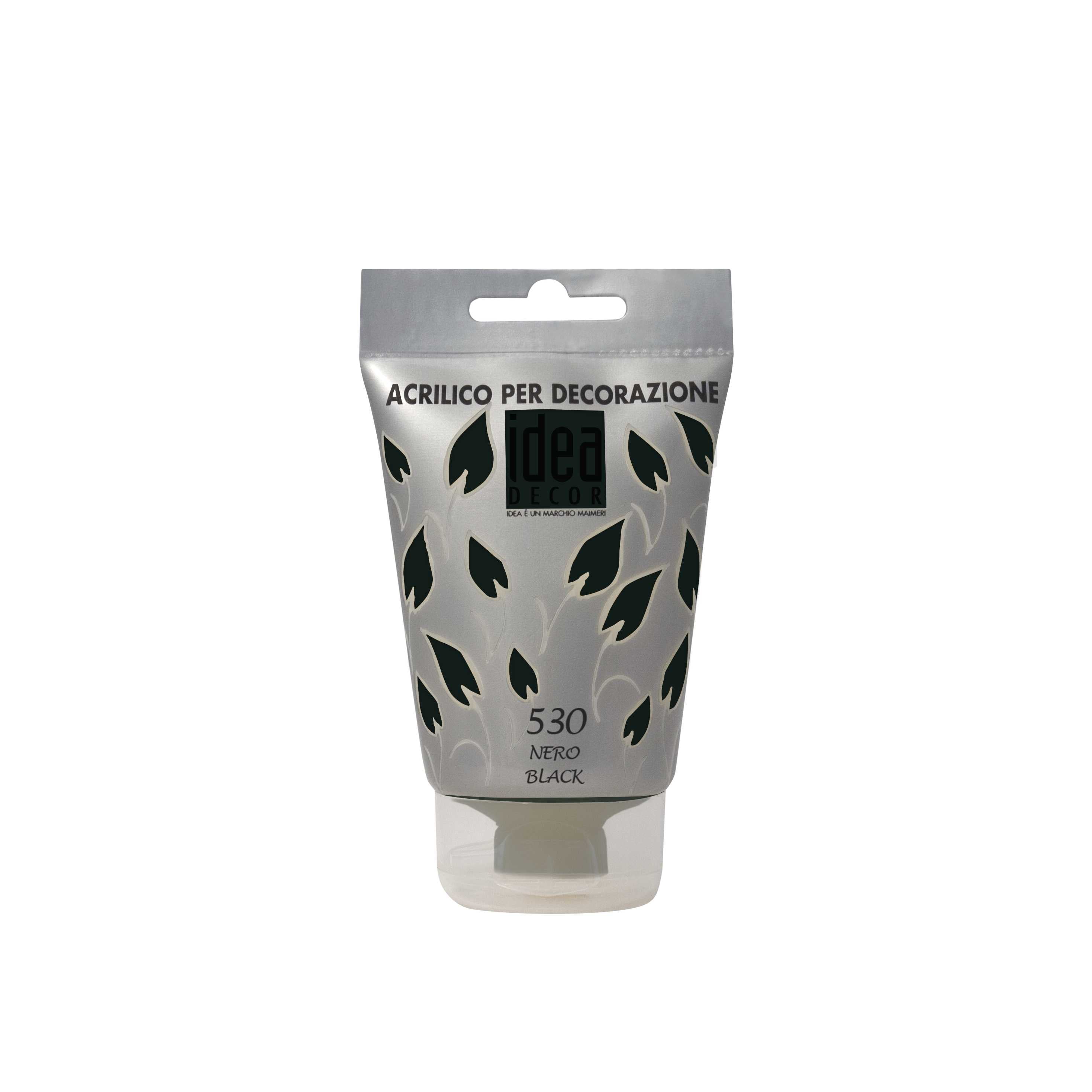 Colori acrilici decorativi MAIMERI Idea Decor 110 ml – Nero