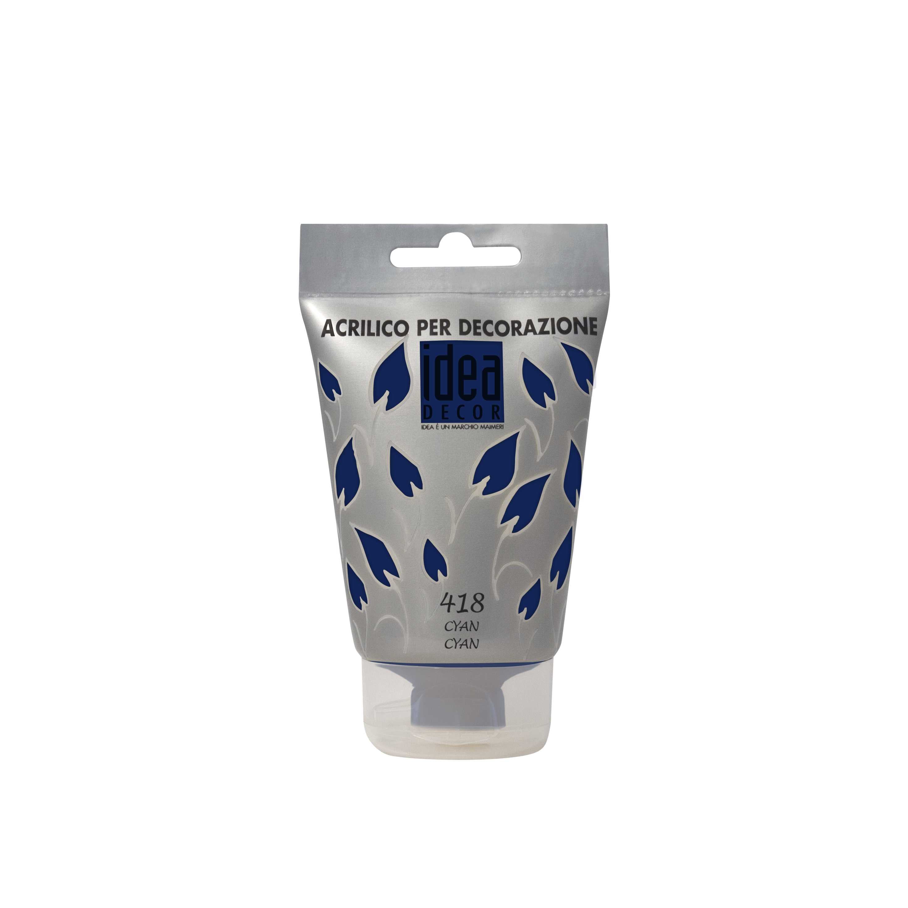 Colori acrilici decorativi MAIMERI Idea Decor 110 ml – Ciano