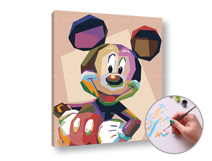Pittura per numeri MICKEY MOUSE – senza cornice