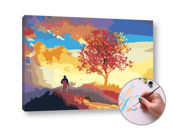 Pittura per numeri SOTTO L'ALBERO – senza cornice
